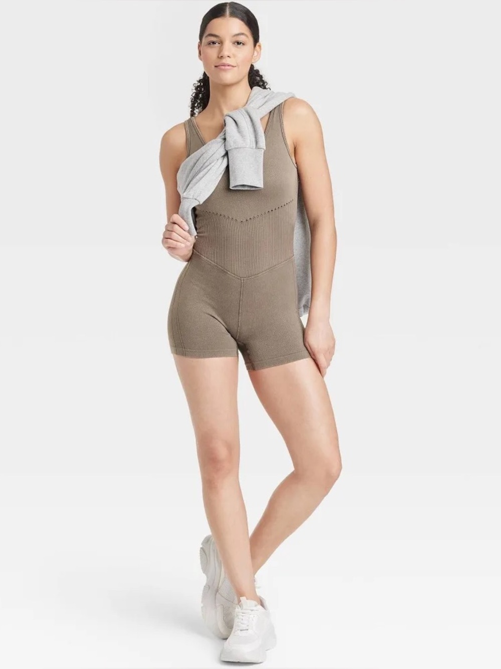 Joy Lab Ribbed seamless athletic romper one piece